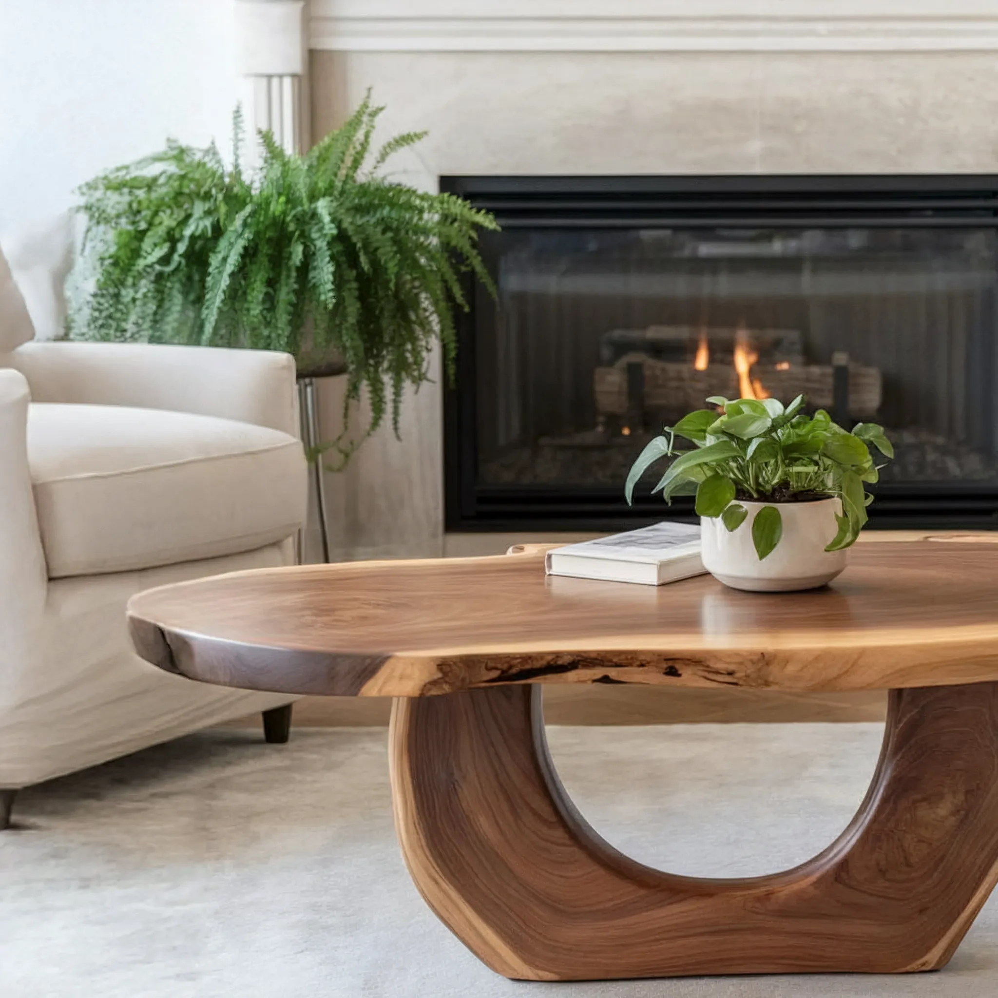 Coffee Table Reclaimed Solid Wood Live Edge Farmhouse Style - Image 2