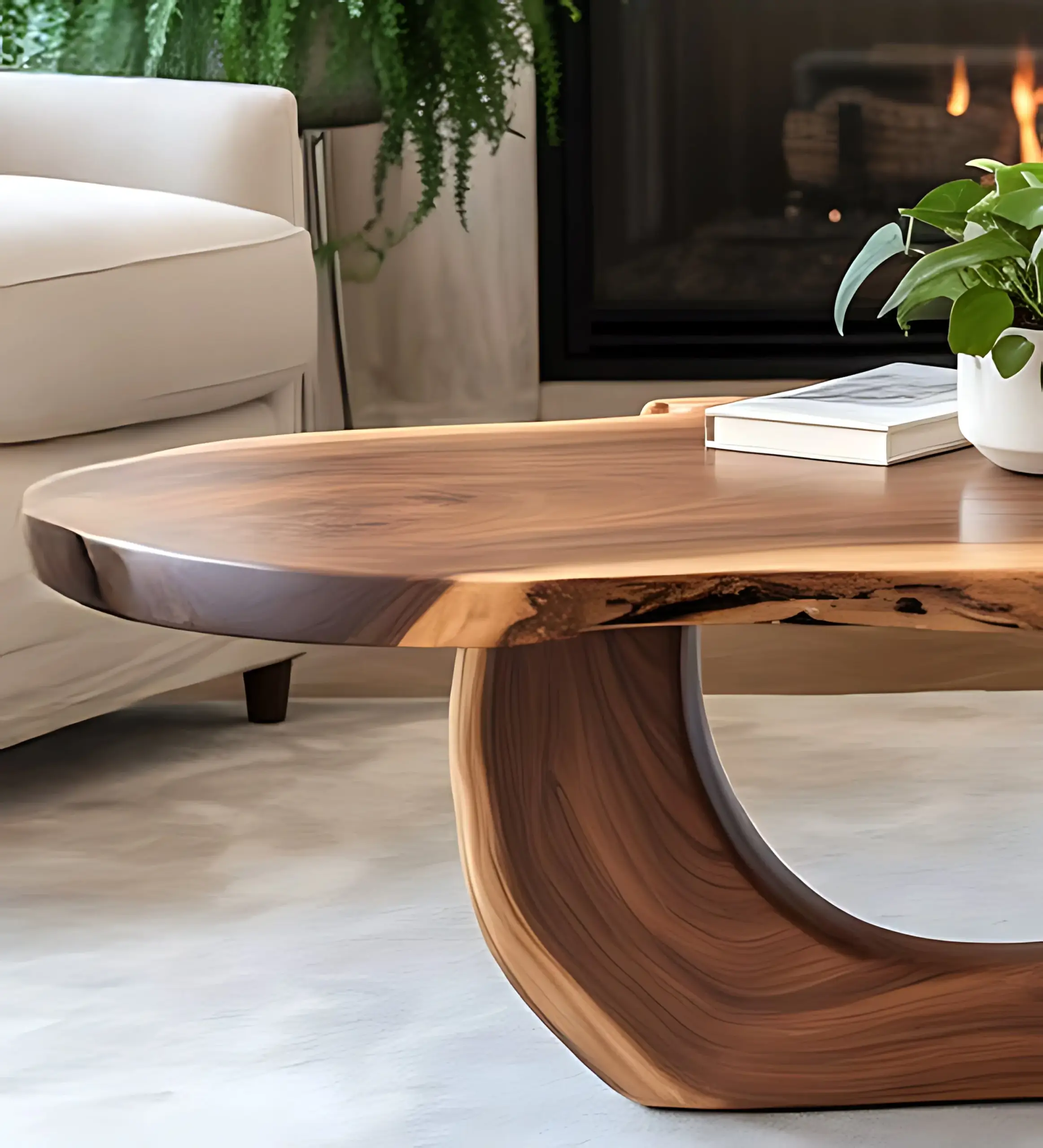 Coffee Table Reclaimed Solid Wood Live Edge Farmhouse Style - Image 3