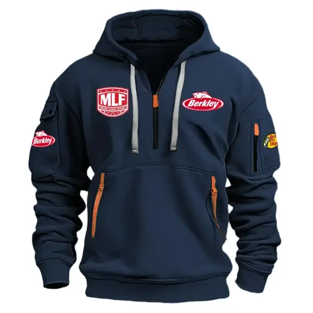 Berkley Major League Fishing Half Zipper Hoodie HCAH11501BKML - Berkley Major League Fishing Hoodie