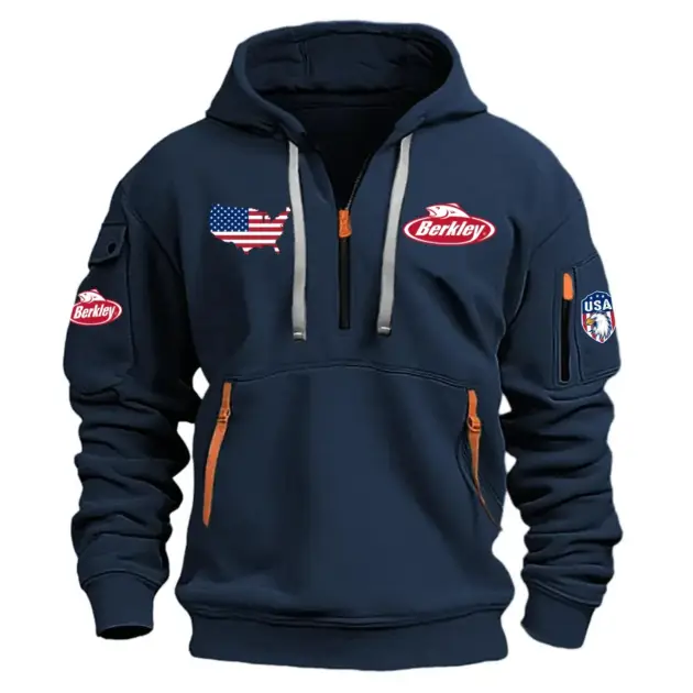 Berkley Exclusive Logo Performance Half Zipper Hoodie HCAH11501BKUS - Berkley Hoodie