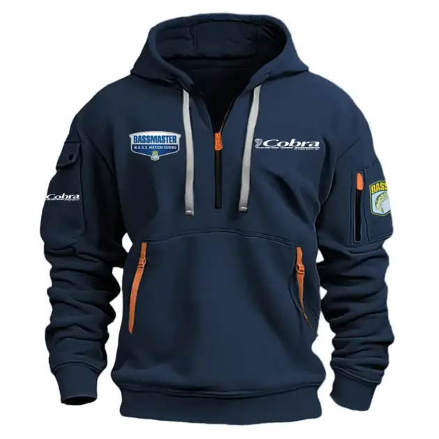 Cobra B.A.S.S. Nation Tournament Performance Half Zipper Hoodie HCAH11501CON - Cobra B.A.S.S. Nation Tournament Hoodie