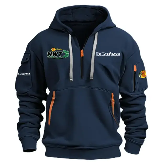 Cobra National Walleye Tour Performance Half Zipper Hoodie HCAH11501CONW - Cobra National Walleye Tour Hoodie
