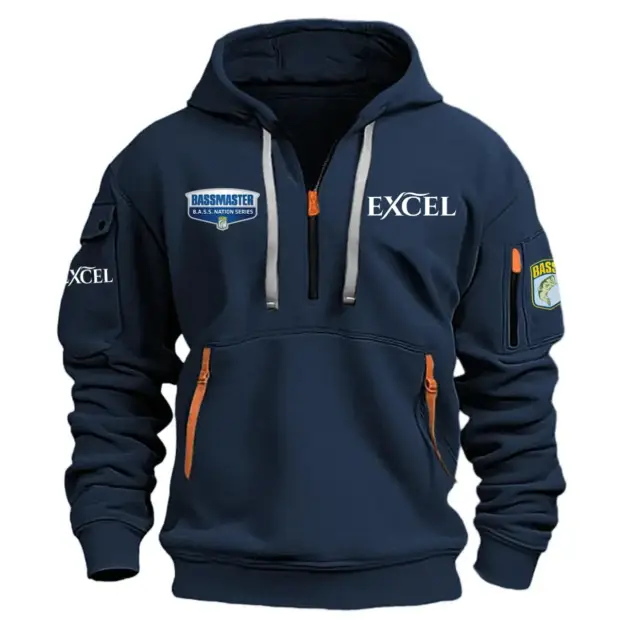 Excel B.A.S.S. Nation Tournament Performance Half Zipper Hoodie HCAH11501EXN - Excel B.A.S.S. Nation Tournament Hoodie