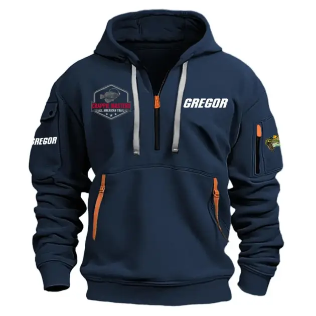 Gregor Crappie Master Tournament Performance Half Zipper Hoodie HCAH11501GRCR - Gregor Crappie Master Tournament Hoodie
