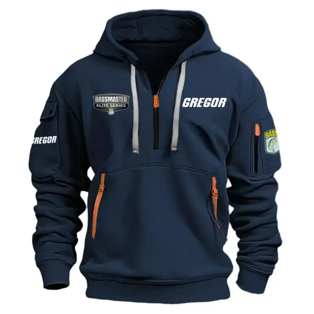 Gregor Bassmaster Elite Tournament Performance Half Zipper Hoodie HCAH11501GRE - Gregor Bassmaster Elite Tournament Hoodie