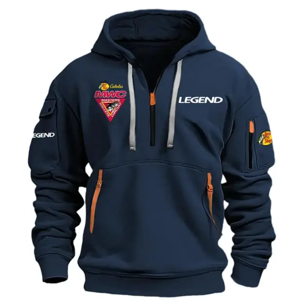 Legend Bass Boat Masters Walleye Circuit Half Zipper Hoodie HCAH11501LEBMW - Legend Bass Boat Masters Walleye Circuit Hoodie