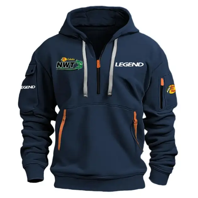 Legend Bass Boat National Walleye Tour Performance Half Zipper Hoodie HCAH11501LEBNW - Legend Bass Boat National Walleye Tour Hoodie