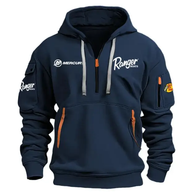 Ranger Boat Mercury Exclusive Logo Performance Half Zipper Hoodie HCAH11501RBMBP - Ranger Boat Mercury Hoodie