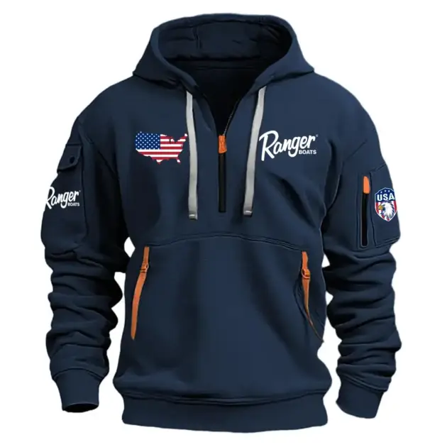 Ranger Boat Exclusive Logo Performance Half Zipper Hoodie HCAH11501RBUS - Ranger Boat Hoodie