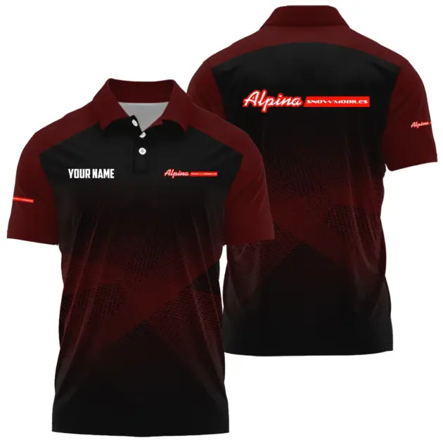 Alpina Snowmobiles Exclusive Logo Performance Logo Polo Shirt NBSGPLTS090102ASZ - Alpina Snowmobiles Polo Shirt