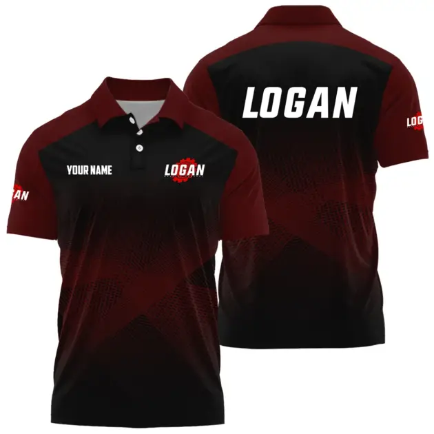 Logan Machine Company Exclusive Logo Performance Logo Polo Shirt NBSGPLTS090102LMZ - Logan Machine Company Polo Shirt