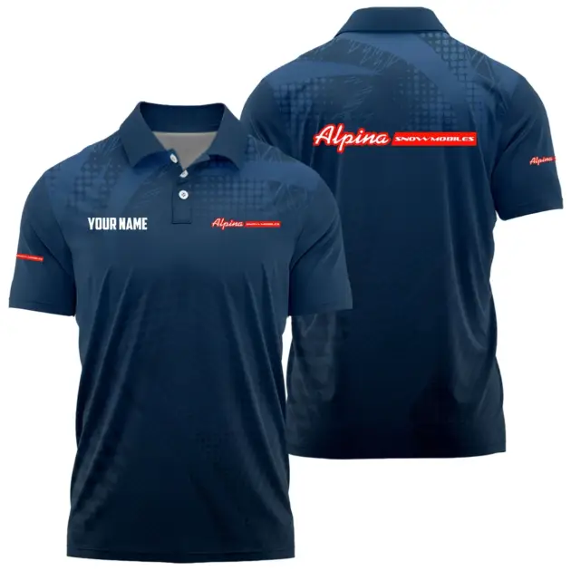 Alpina Snowmobiles Exclusive Logo Performance Logo Polo Shirt NBSGPLTS090107ASZ - Alpina Snowmobiles Polo Shirt