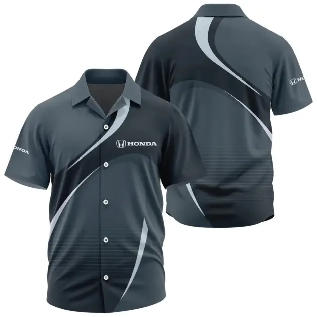 Honda Exclusive Logo Performance Short Sleeve Camp Collar Shirt OSMTBHWS001HOZ - Honda Shirt - Honda Shirt