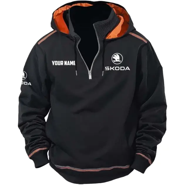 Skoda Exclusive Logo Performance Tactical Hooded Sweatshirt OUFACBHS0819SKOZ - Skoda Sweatshirt