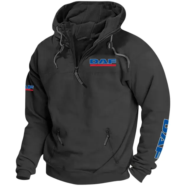 DAF Trucks Exclusive Logo Performance Tactical Quarterzip Hoodie OUFAH1880819DAZ - DAF Trucks Hoodie