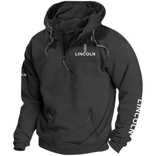 Lincoln Exclusive Logo Performance Tactical Quarterzip Hoodie OUFAH1880819LCZ - Lincoln Hoodie
