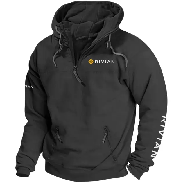 Rivian Exclusive Logo Performance Tactical Quarterzip Hoodie OUFAH1880819RVZ - Rivian Hoodie