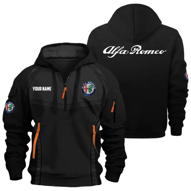 Alfa Romeo Exclusive Logo Performance Hoodie Half Zipper OUFAHHZ081914AFZ - Alfa Romeo Hoodie