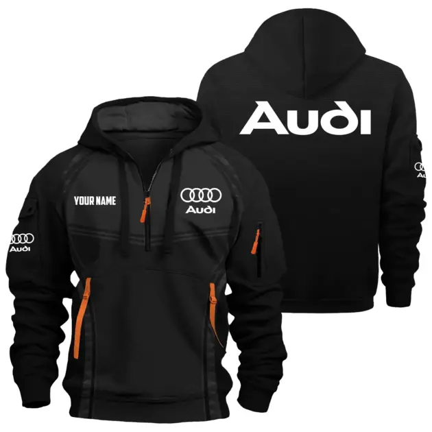 Audi Exclusive Logo Performance Hoodie Half Zipper OUFAHHZ081914AUZ - Audi Hoodie