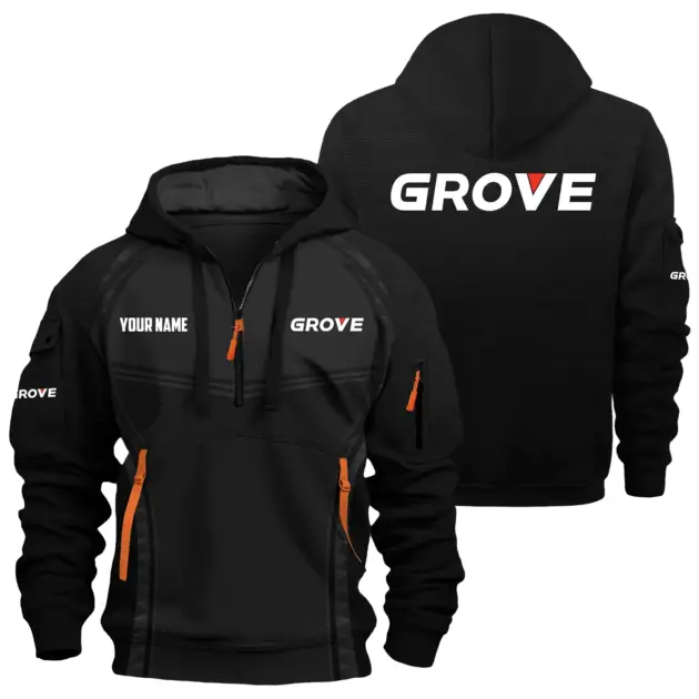 Grove Exclusive Logo Performance Hoodie Half Zipper OUFAHHZ081914GVZ - Grove Hoodie