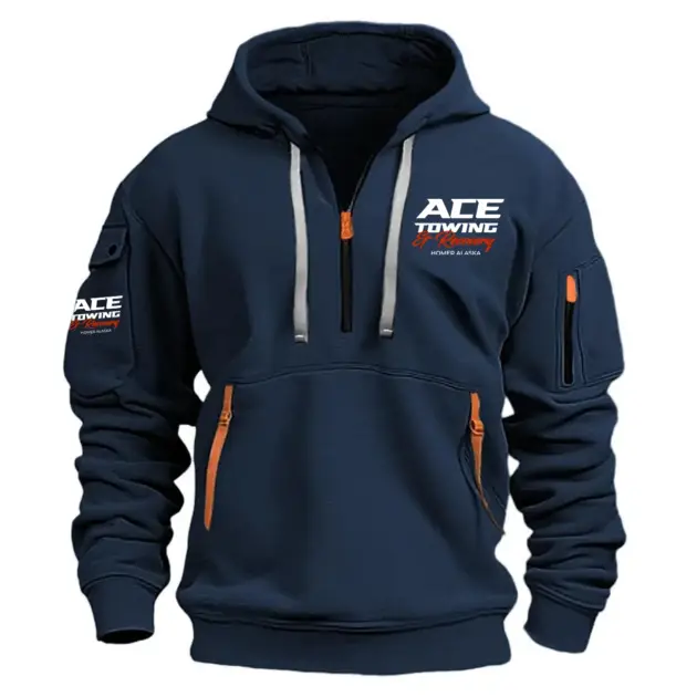 Ace Towing & Recovery Half Zipper Hoodie OUFAHHZ0819ACEZ - Ace Towing & Recovery Hoodie