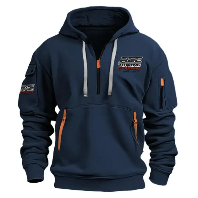 Ace Towing & Recovery Half Zipper Hoodie OUFAHHZ0819ACEZB - Ace Towing & Recovery Hoodie