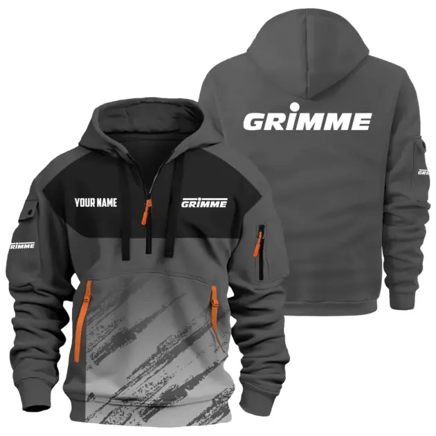 Grimme Exclusive Logo Performance Hoodie Half Zipper OUFAHHZ0819C04GMZ - Grimme Hoodie