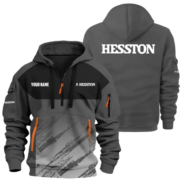 Hesston Exclusive Logo Performance Hoodie Half Zipper OUFAHHZ0819C04HTZ - Hesston Hoodie