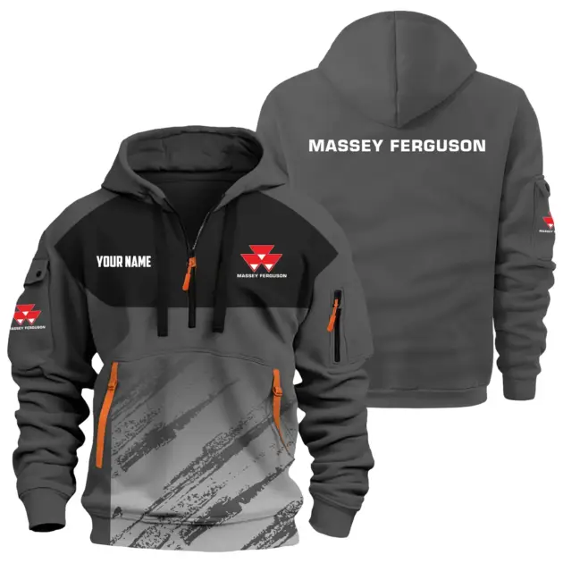 Massey Ferguson Exclusive Logo Performance Hoodie Half Zipper OUFAHHZ0819C04MFZ - Massey Ferguson Hoodie