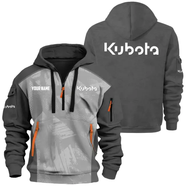 Kubota Exclusive Logo Performance Hoodie Half Zipper OUFAHHZ0819C10KBZ - Kubota Hoodie