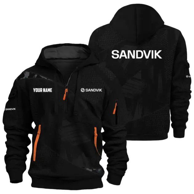 Sandvik Exclusive Logo Performance Hoodie Half Zipper OUFAHHZ0819C12SVZ - Sandvik Hoodie