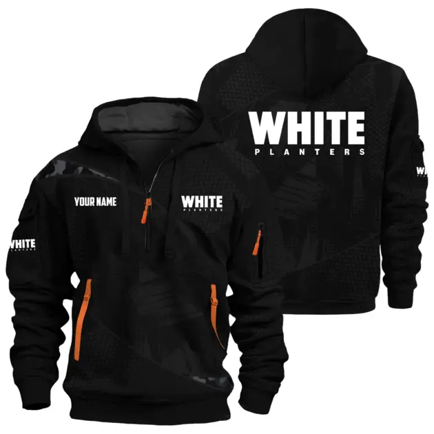 White Planters Exclusive Logo Performance Hoodie Half Zipper OUFAHHZ0819C12WPZ - White Planters Hoodie