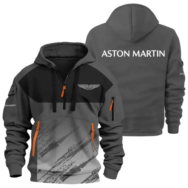 Aston Martin Exclusive Logo Performance Half Zipper Hoodie OUFAHHZ3D081904AMZ - Aston Martin Hoodie