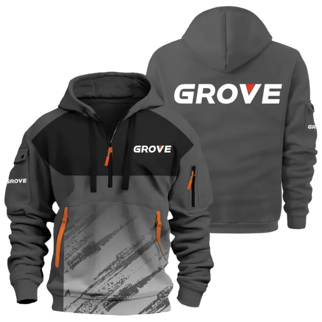 Grove Exclusive Logo Performance Half Zipper Hoodie OUFAHHZ3D081904GVZ - Grove Hoodie
