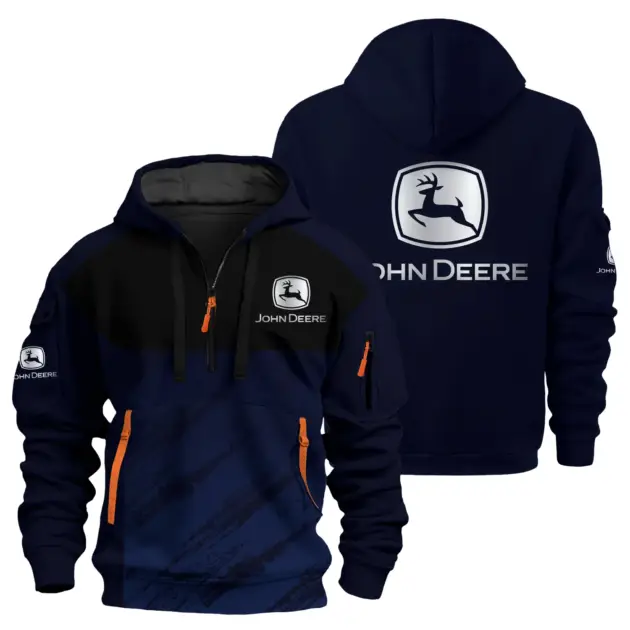 John Deere Exclusive Logo Performance Half Zipper Hoodie OUFAHHZ3D081904JDZ - John Deere Hoodie