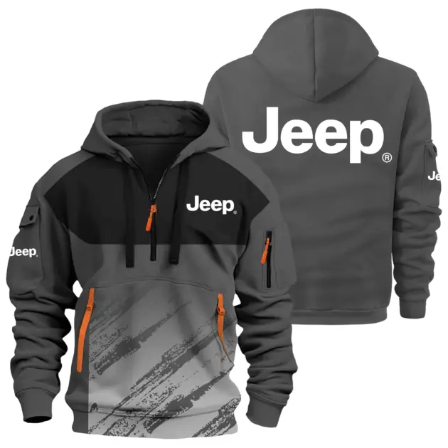 Jeep Exclusive Logo Performance Half Zipper Hoodie OUFAHHZ3D081904JEZ - Jeep Hoodie