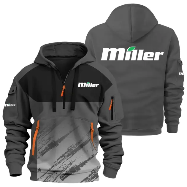 Miller Exclusive Logo Performance Half Zipper Hoodie OUFAHHZ3D081904MLZ - Miller Hoodie