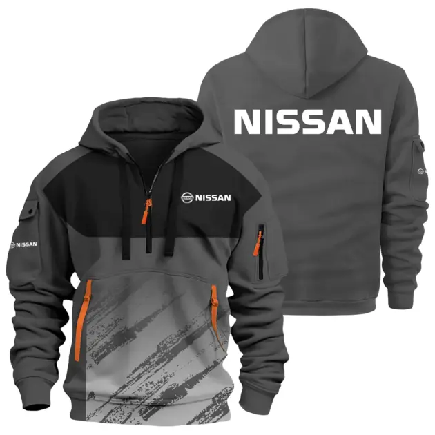 Nissan Exclusive Logo Performance Half Zipper Hoodie OUFAHHZ3D081904NIZ - Nissan Hoodie