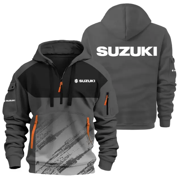 Suzuki Exclusive Logo Performance Half Zipper Hoodie OUFAHHZ3D081904SZZ - Suzuki Hoodie
