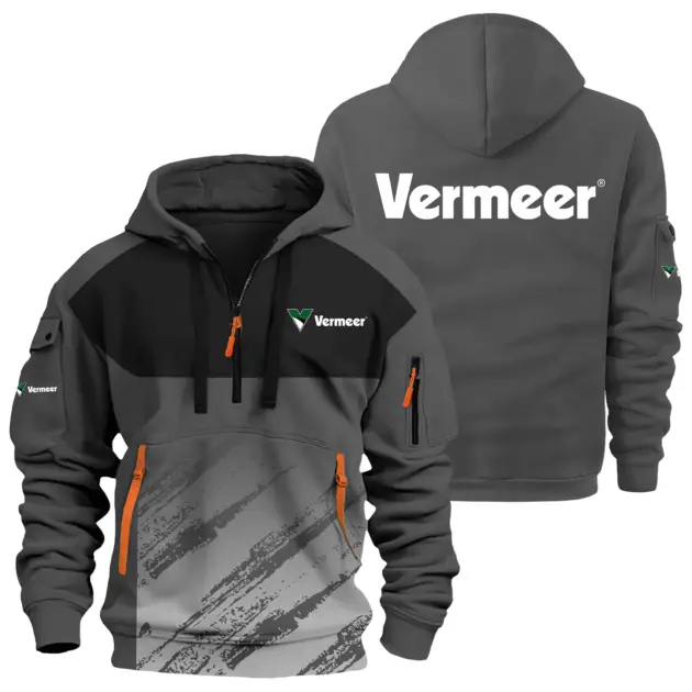 Vermeer Exclusive Logo Performance Half Zipper Hoodie OUFAHHZ3D081904VMZ - Vermeer Hoodie