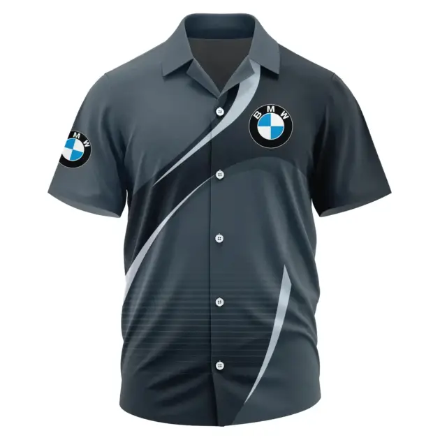 BMW Exclusive Logo Performance Short Sleeve Camp Collar Shirt OUFAHWS3D081901BMWZ - BMW Shirt