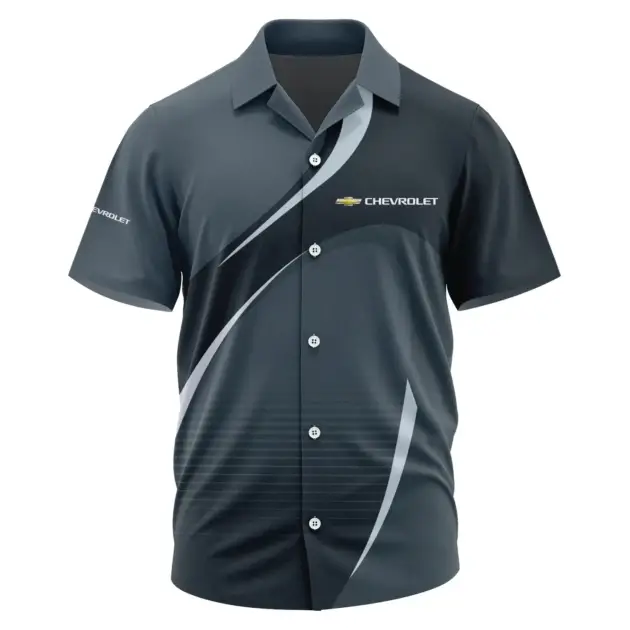 Chevrolet Exclusive Logo Performance Short Sleeve Camp Collar Shirt OUFAHWS3D081901CEZ - Chevrolet Shirt