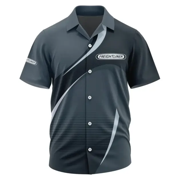 Freightliner Exclusive Logo Performance Short Sleeve Camp Collar Shirt OUFAHWS3D081901FLZ - Freightliner Shirt