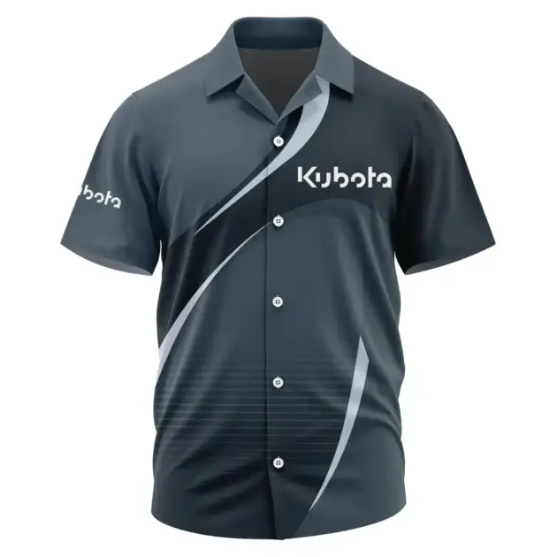 Kubota Exclusive Logo Performance Short Sleeve Camp Collar Shirt OUFAHWS3D081901KBZ - Kubota Shirt