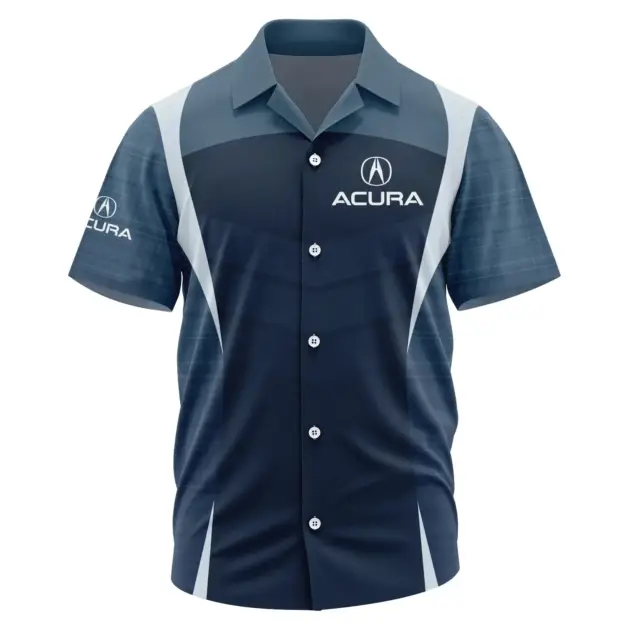 Acura Exclusive Logo Performance Short Sleeve Camp Collar Shirt OUFAHWS3D081903ARZ - Acura Shirt