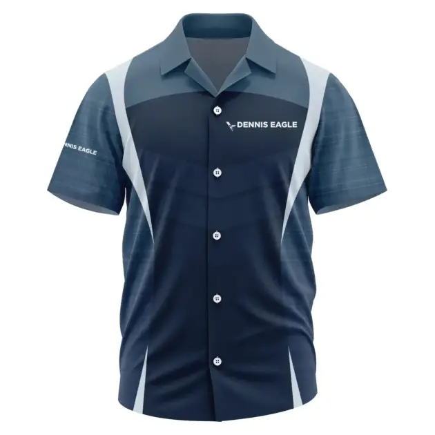 Dennis Eagle Exclusive Logo Performance Short Sleeve Camp Collar Shirt OUFAHWS3D081903DGZ - Dennis Eagle Shirt