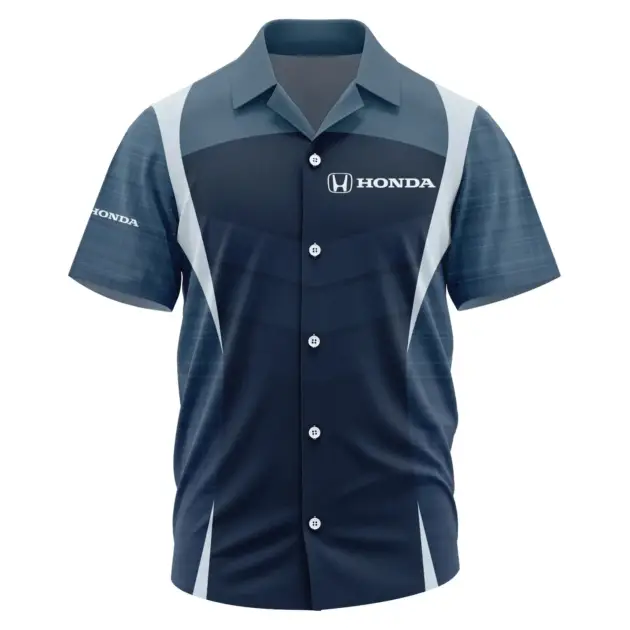 Honda Exclusive Logo Performance Short Sleeve Camp Collar Shirt OUFAHWS3D081903H1Z - Honda Shirt