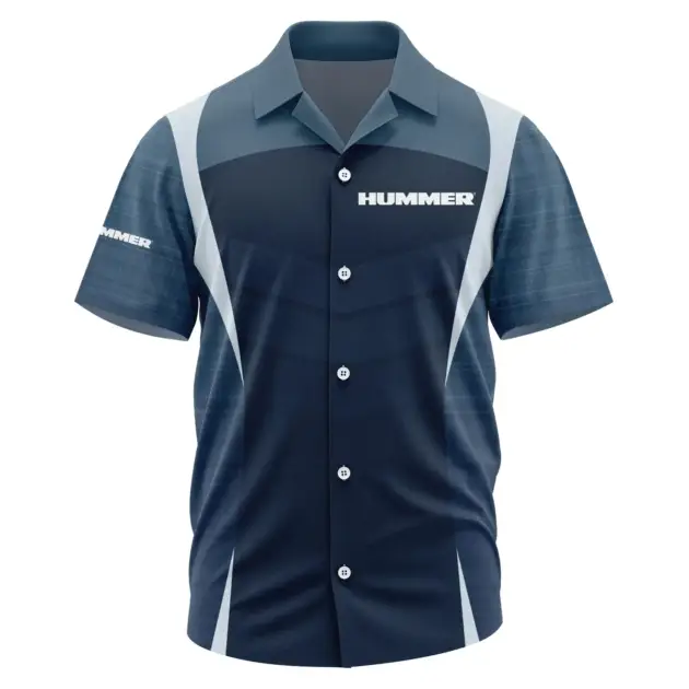 Hummer Exclusive Logo Performance Short Sleeve Camp Collar Shirt OUFAHWS3D081903HUZ - Hummer Shirt