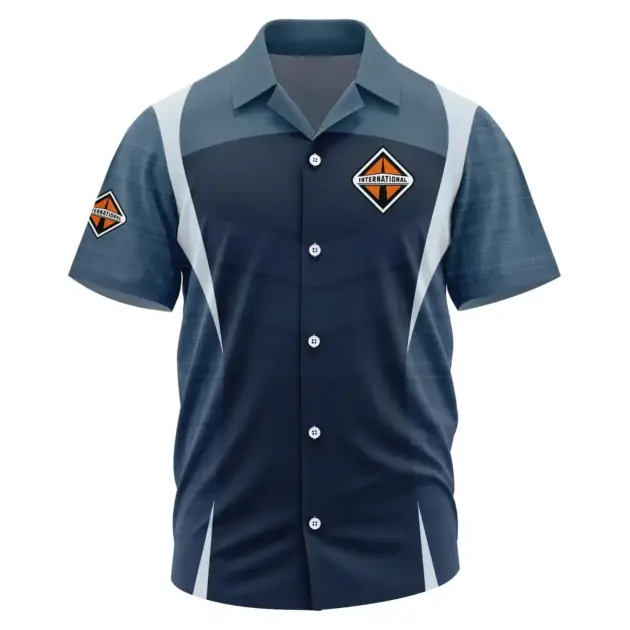International Trucks Exclusive Logo Performance Short Sleeve Camp Collar Shirt OUFAHWS3D081903INZ - International Trucks Shirt