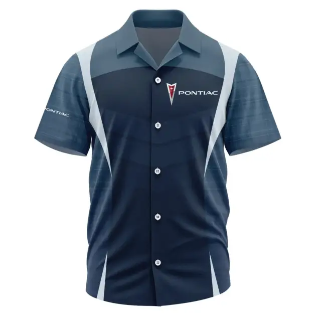 Pontiac Exclusive Logo Performance Short Sleeve Camp Collar Shirt OUFAHWS3D081903PIZ - Pontiac Shirt